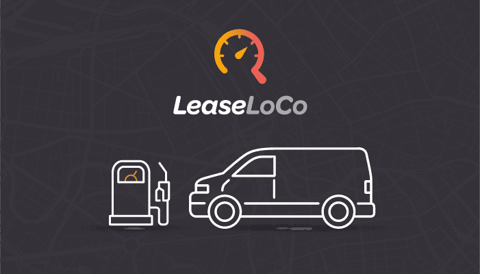 An illustration of a petrol pump and a van.