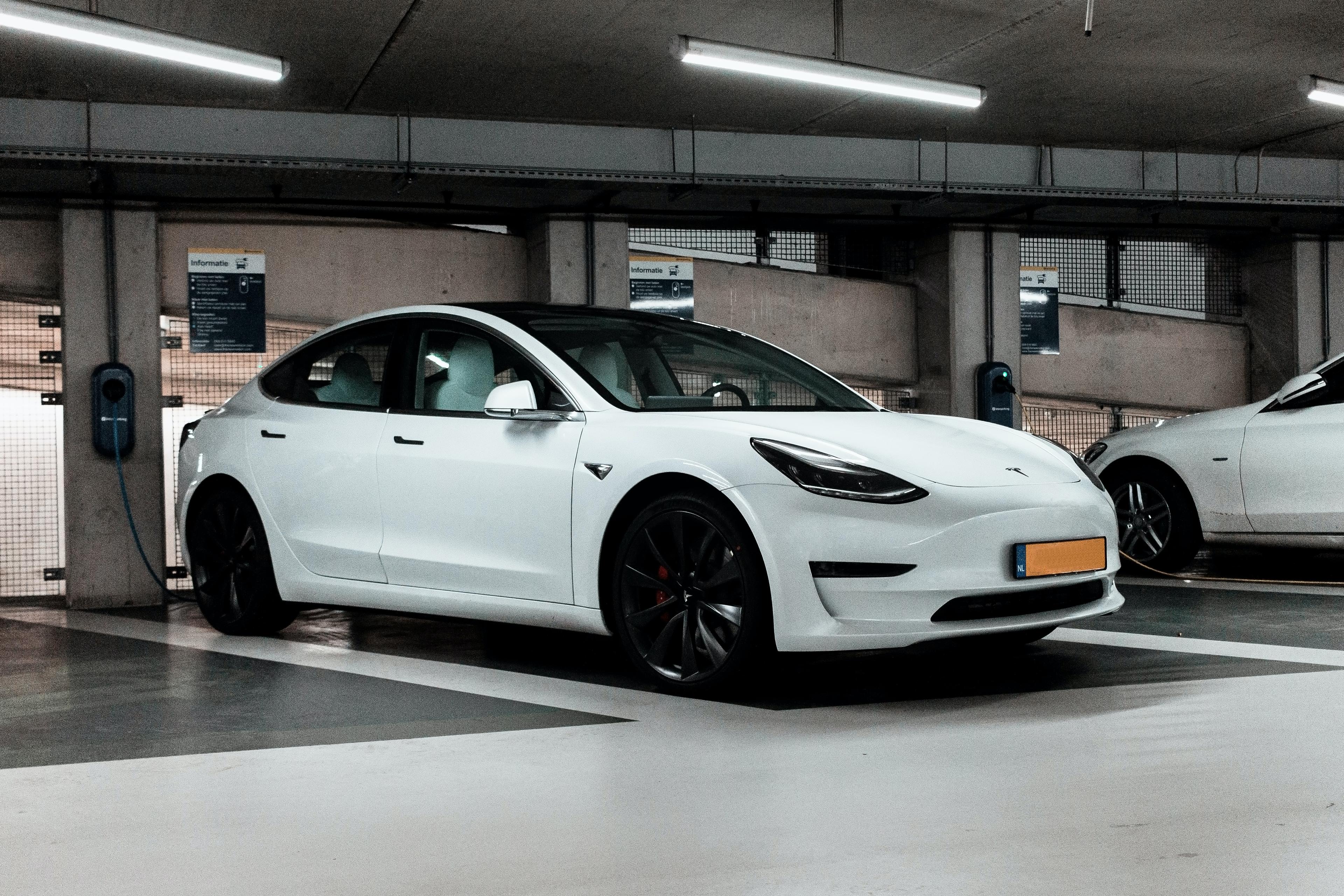 Electric cars being charged.