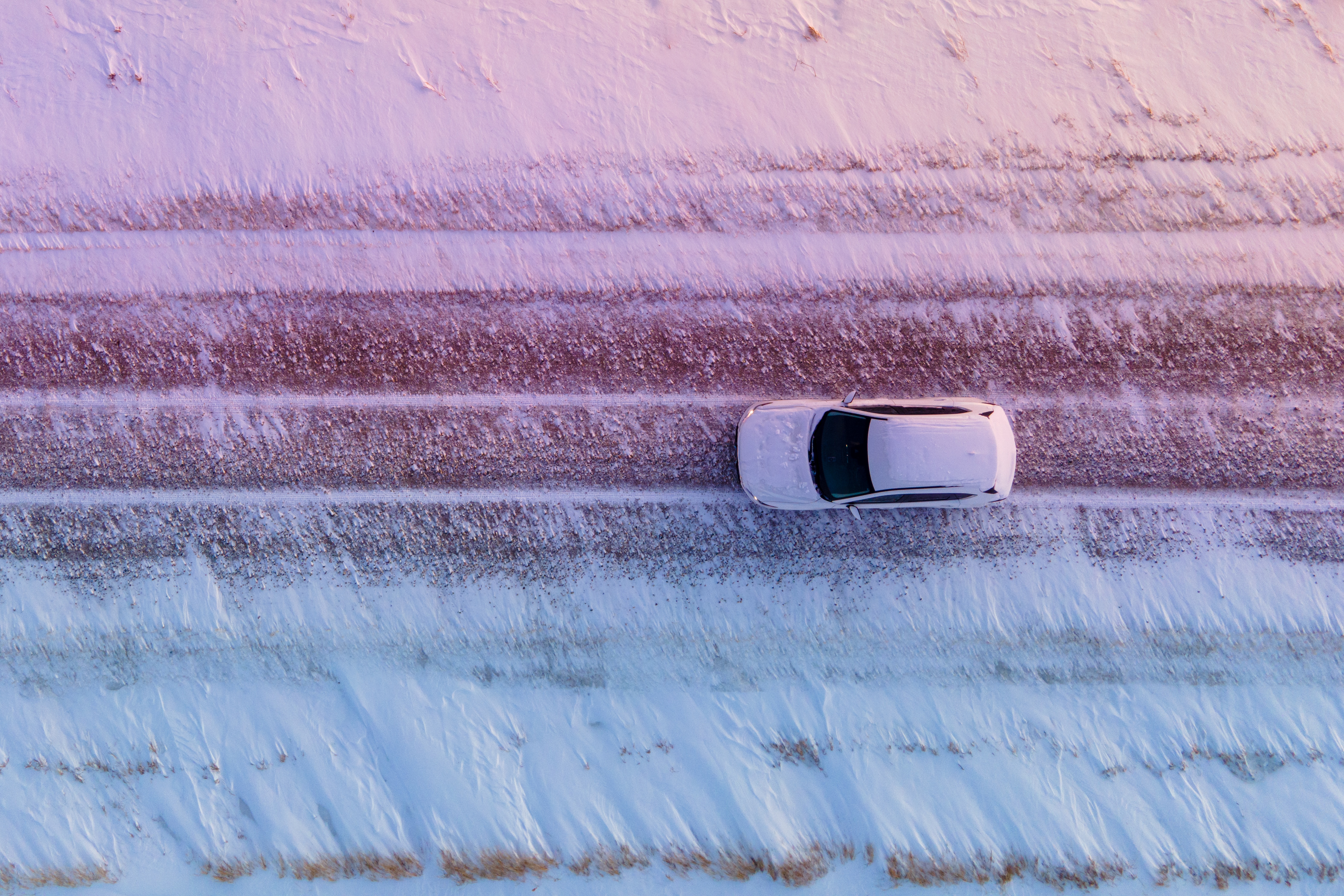 a snow-covered car in winter